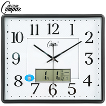 Kangba modern wall clock living room silent clock fashion simple hanging watch creative perpetual calendar rectangular quartz clock