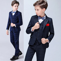 Boys small suit suit suit spring and autumn childrens host dress big boy fashion costume piano handsome British