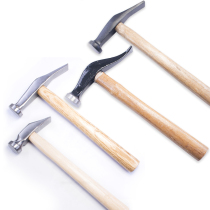 All-steel shoe repair hammer Wide head big head flat bottom hammer Upper sole Leather carving hammer Wooden handle hammer hammer