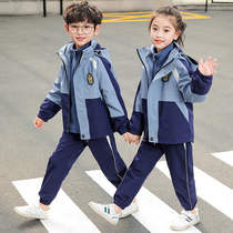 Primary school uniform suit autumn and winter kindergarten kindergarten Garden uniform childrens class uniform three-piece thick sportswear