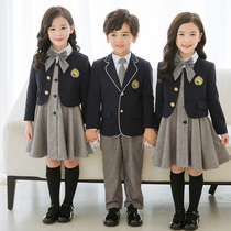 Suit school uniform set Spring and Autumn dress kindergarten uniform host performance dress primary school students class uniform New Years Day performance costume
