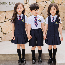 Kindergarten dress summer dress childrens recitation performance costume Primary school student class uniform speech performance suit graduation photo set