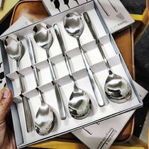 Out German Order Foreign Trade Tailstock Rework 304 Stainless Steel Soup Spoon Box Fit Six Sets Spoon Spoon Gift