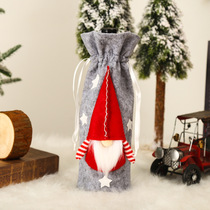 New Christmas decoration three-dimensional Forester doll champagne set beer bottle set atmosphere layout