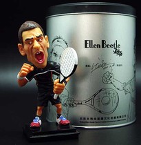 Shaking his head car master Djokovic Djokovic tennis tournament commemorative limited edition doll