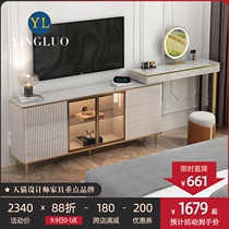 Light luxury dressing table bedroom storage cabinet integrated modern simple Net red rock plate makeup table bedend TV cabinet narrow model