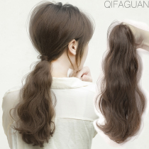 Ultra light wig ponytail strap grab clip small amount of water ripple corn hot long curly hair simulation fluffy natural braid