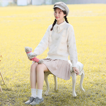 Meteor love girl winter dress college style junior high school students Korean thick warm sweater Autumn Sweater