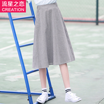 Clearance special high school student skirt summer plaid skirt college style girl summer dress junior high school girl long dress