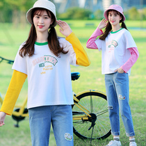 2020 Spring and Autumn new girl autumn two-piece junior high school students Korean leisure fashion sports set academic style