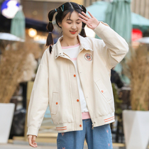 2021 Spring and Autumn New Girls High School Junior High School Students Spring Jacket Baseball Clothing Sweet Academy Korean