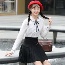 Girl college style shirt sweet temperament high school girls junior high school students with a small fragrant white shirt