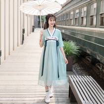 Improved Hanfu cheap girl junior high school student party dress fairy Chinese style summer Super fairy little costume