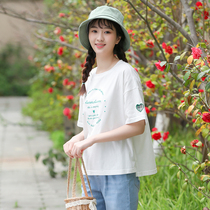 2020 Summer new girl junior high school students short sleeve loose Korean summer high school students half sleeve t-shirt shirt top