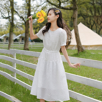 2021 New loose high school students summer dress female sweet dress girl dress junior high school students summer skirt
