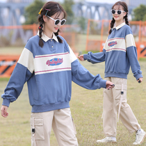 Girl autumn suit junior high school students autumn college style Foreign style Korean version of high school girls Japanese sweater two-piece set