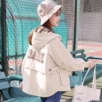 High school girl jacket Korean version of leisure Joker girl Autumn junior high school students spring and autumn tooling windbreaker Academy style