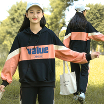 Junior high school student sports suit spring and autumn girl Big Boy 12 years old 15 fashion girl Net red high school students autumn clothes