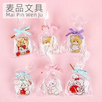 Wheat and stationery Mikko acrylic clip creative shape cute student with information file storage binding clip