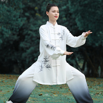 Striving for Fenghua improved high-end Taiji clothing female 2021 New elegant Taijiquan martial arts performance practice clothing male summer