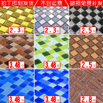 Glass crystal mosaic tile mirror TV background wall tile toilet bar pool self-adhesive