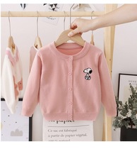 Girl sweaters jacket cardio-hoodie 2022 spring autumn season new blouses small baby baby childrens knitted sweatshirt