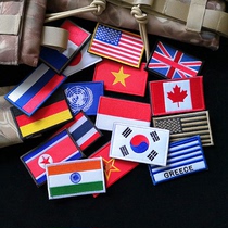Foreign Flag US UK German Embroidered Velcro Armband Outsourcing Badge Personality Badge Armband