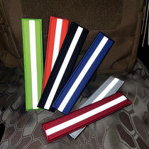 Reflective logo badge Velcro stamp paste outdoor riding safety stickers can be customized long chest bag stick armband