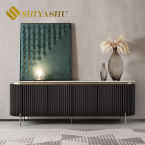 Italian light luxury solid wood entrance cabinet Room hall cabinet partition Living room Simple foyer entry Modern wall locker