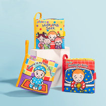 jollybaby Enlightenment early education cloth book 0-1 year old baby toy baby can bite three-dimensional cloth book peek-a-boo