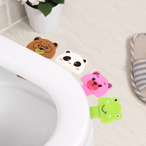 Cartoon toilet handle toilet cover toilet cover accessories toilet cover flip cover toilet handle