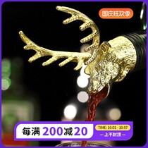 Yege deer head wine mouth stainless steel wine mouth reindeer reindeer pouring wine plug red wine plug creative deer head wine stopper
