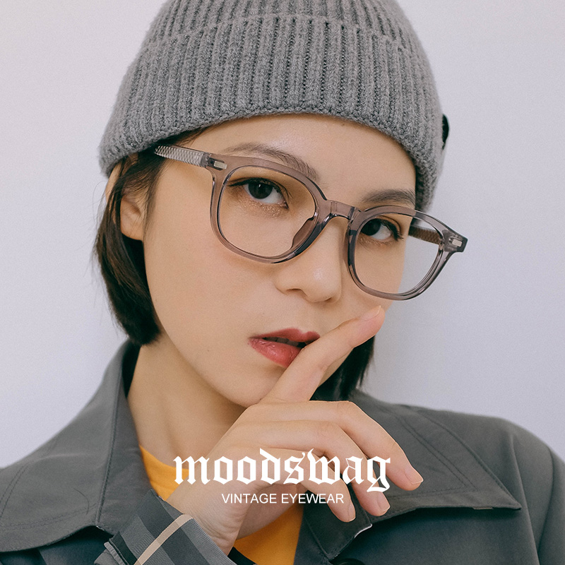 Ink To keep Li Xixuan the same caramel color anti-blu-ray thick-framed glasses female transparent flat-light mirror male big face thin