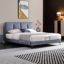 Technology cloth bed light luxury modern Nordic double bed small apartment modern simple small bedroom girl bed