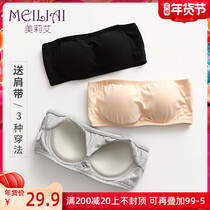 Pure cotton chest back student underwear one body chest pad back chest pad girl with a bottom strapless strap