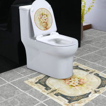  Toilet cover decorative stickers thickened durable waterproof toilet bathroom u-shaped floor stickers Oval toilet beautification self-adhesive paper