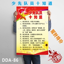 Young Pioneers Ten Know Campus Culture Young Pioneers Squadron Corner Young Pioneer Knowledge Poster Wall Sticker
