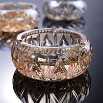 Nordic fashion creative crystal glass ashtray office personality household trend big and small American ashtray