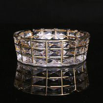 Creative personality coffee table Nordic home painting fashion ashtray club large crystal glass ashtray