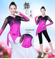2019 New classical dance gauze gymnastics body mesh gauze practice uniforms Xinjiang minority female adult coat