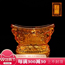 Family Buddha Hall for the Buddha God of Wealth Guan Gong Yuanbao Lantern Imitation Glass Lucky Treasure Lantern Holder Yuanbao candlestick