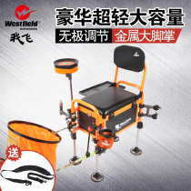 Westfield I fly multi-function portable fishing box European Aluminum alloy table Lightweight metal fishing box