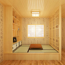 Japanese tatami custom lattice door solid wood whole living room balcony study attic bedroom wardrobe design