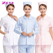 Nurse uniform Long sleeve female winter dress doll collar split suit Short sleeve dental oral beauty salon division work uniform