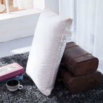 Five-star hotel full down pillow 98%Hungarian white goose down pillow core neck protection to help sleep tasteless 1000 Peng
