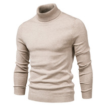 Autumn and winter new muscle men Sports pullover sweater stretch base sweater slim long sleeve fitness turtleneck sweater
