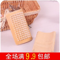 C217 square wooden shoe brush long handle bamboo shoe brush laundry brush Bamboo floor brush Bamboo brush rattan mat brush