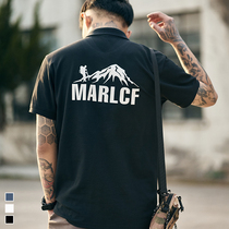 Furnace Pint Summer POLO Jersey Man Short Sleeve Day Train port Wind capsized Paul Shirt Loose Half Sleeve T-Shirt Tide
