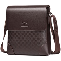 Sky Hiro Kangaroo Mens Bag Genuine Leather Single Shoulder Slanted Satchel men Business Leisure Bull Leather Bag for Han version Backpack Small Hanging Bag