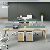 Staff desk simple modern multiplayer office office Nordic furniture computer office table and chair combination